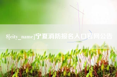 任丘宁夏消防报名入口官网公告