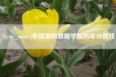 任丘中国消防救援学院历年分数线