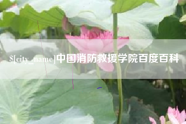任丘中国消防救援学院百度百科