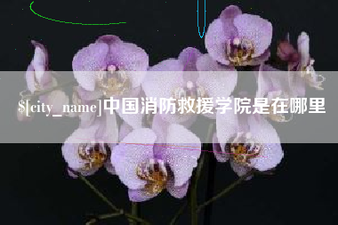 任丘中国消防救援学院是在哪里