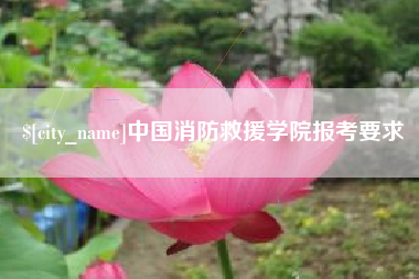 任丘中国消防救援学院报考要求