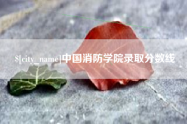 任丘中国消防学院录取分数线