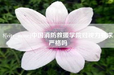 任丘中国消防救援学院对视力要求严格吗