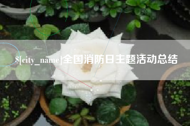 任丘全国消防日主题活动总结