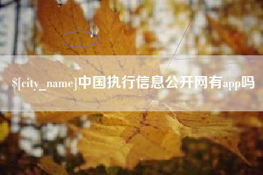 任丘中国执行信息公开网有app吗