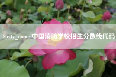 任丘中国消防学校招生分数线代码