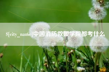 任丘中国消防救援学院都考什么