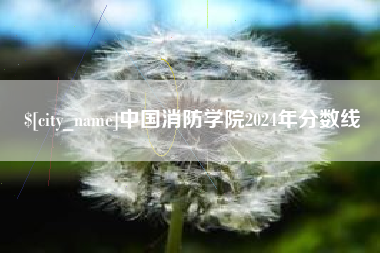 任丘中国消防学院2024年分数线
