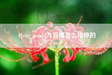 任丘九宫格怎么排序的