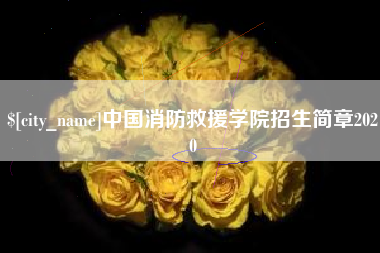 任丘中国消防救援学院招生简章2020