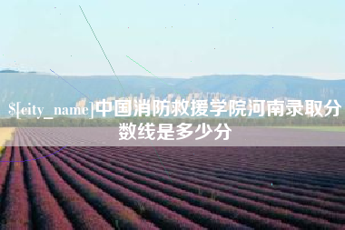 任丘中国消防救援学院河南录取分数线是多少分