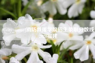 任丘消防救援学院招生录取分数线2020福建