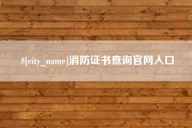 任丘消防证书查询官网入口